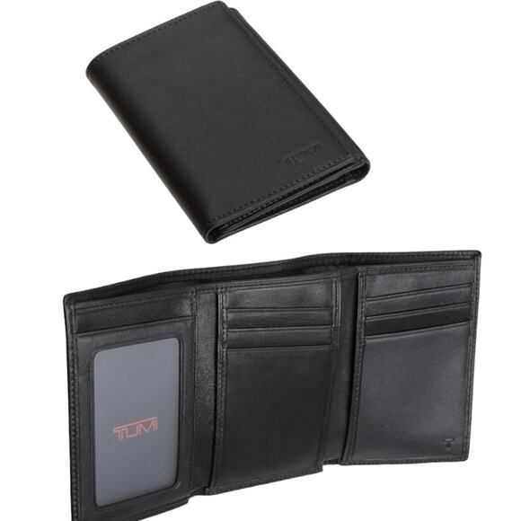 Tumi Other - Tumi Meridian Black Nappa Leather Men's Trifold Wallet